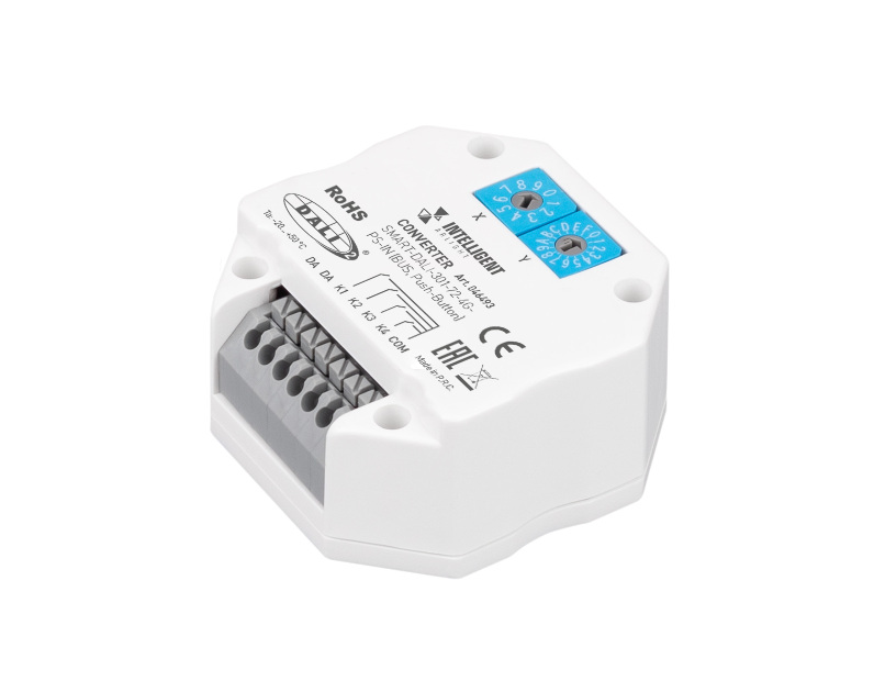 INTELLIGENT ARLIGHT Конвертер SMART-DALI-301-72-4G-PS-IN (BUS, Push-Button) (IARL, IP20 Пластик, 5 лет)