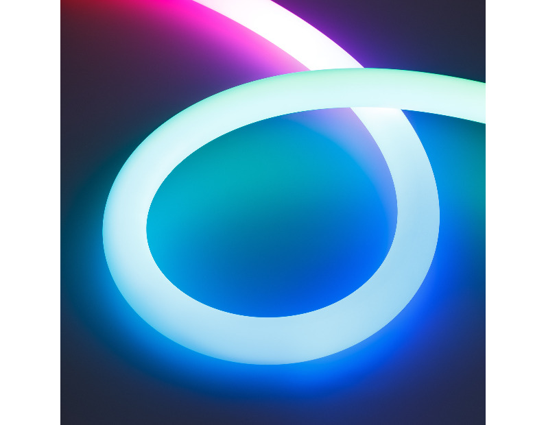 Лента герметичная SPI-MOONLIGHT-TOP-G180-D40mm 12V RGB 360deg (21.6 W/m, IP65, 5m, wire x1) (Arlight, Вывод прямой, 2 года)
