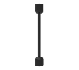 Коннектор жесткий с питанием ART-APRIORI-CON-ROD-A-L260-POWER (BK, вертикальный) (Arlight, IP20 Металл, 3 года)