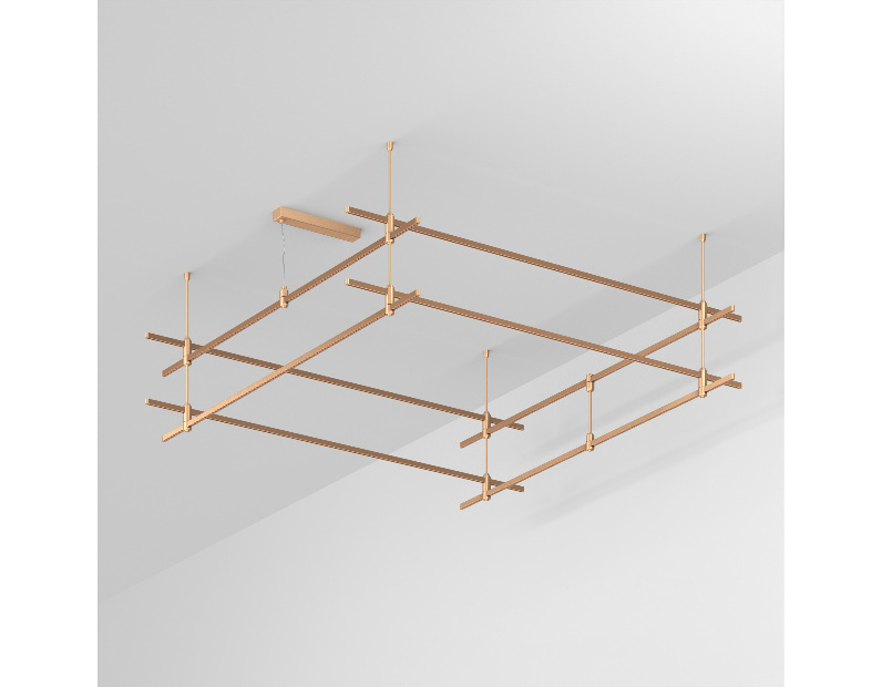 Трек ART-APRIORI-QUADRAT-2-ROD-400-2000x2000 (GD) (Arlight, IP20 Металл, 3 года)