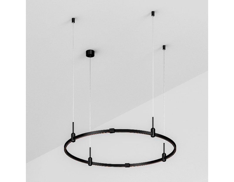Трек ART-APRIORI-ROUND-HANG-R1000 (BK) (Arlight, IP20 Металл, 3 года)