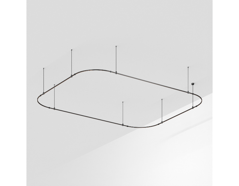 Трек ART-APRIORI-RECTANGLE-SOFT-ROD-800-4500x3500 (BK) (Arlight, IP20 Металл, 3 года)
