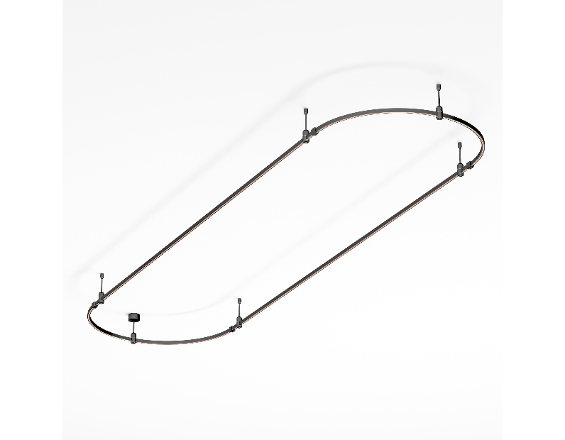 Трек ART-APRIORI-OVAL-ROD-200-3000x1000 (BK) (Arlight, IP20 Металл, 3 года)