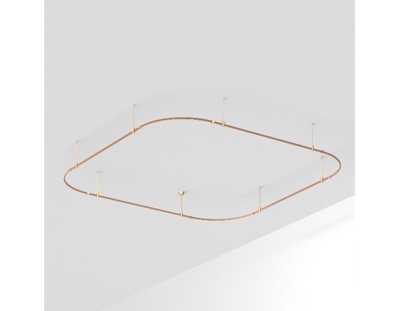 Трек ART-APRIORI-QUADRAT-SOFT-ROD-400-3500x3500 (GD) (Arlight, IP20 Металл, 3 года)