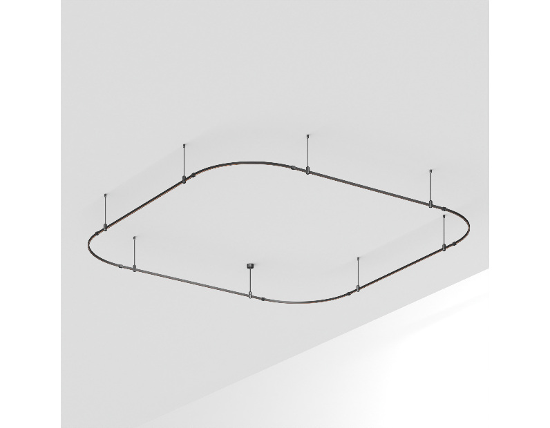 Трек ART-APRIORI-QUADRAT-SOFT-ROD-400-3500x3500 (BK) (Arlight, IP20 Металл, 3 года)