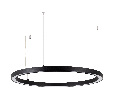 Светильник SP-CIRCLE-HANG-O3535-D900-55W Warm3000 (RAL9005, 120 deg, 230V) IP40 LED (Arlight, Алюминий)
