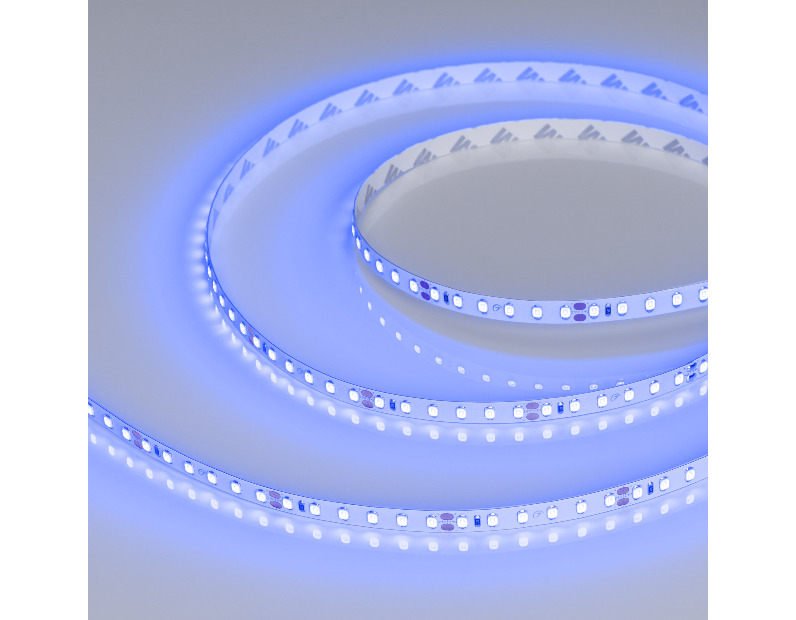 Лента RT-A120-8mm 24V Blue (9.6 W/m, IP20, 2835, 5m) (Arlight, 9.6 Вт/м, IP20)