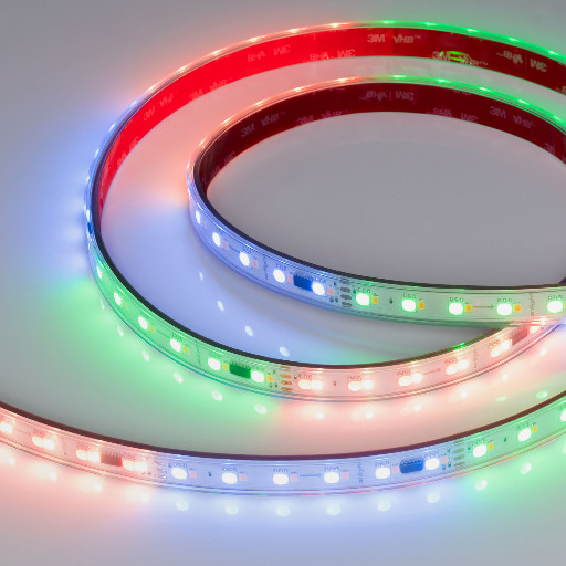Лента герметичная SPI-P-BA120-14mm 24V RGBW-White-PX6-BPT (16 W/m, IP66, 5060/2835, 5m) (Arlight, бегущий огонь) 049401