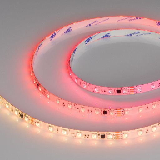 Лента герметичная SPI-SE-B60-10mm 24V RGB-PX6-BPT (12 W/m, IP65, 5060, 5m) (Arlight, бегущий огонь) 039601