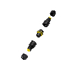 Коннектор прямой NEO-CON-I-3pin-BK (4-8mm, IP68) (Arlight, IP68 Пластик, 3 года)