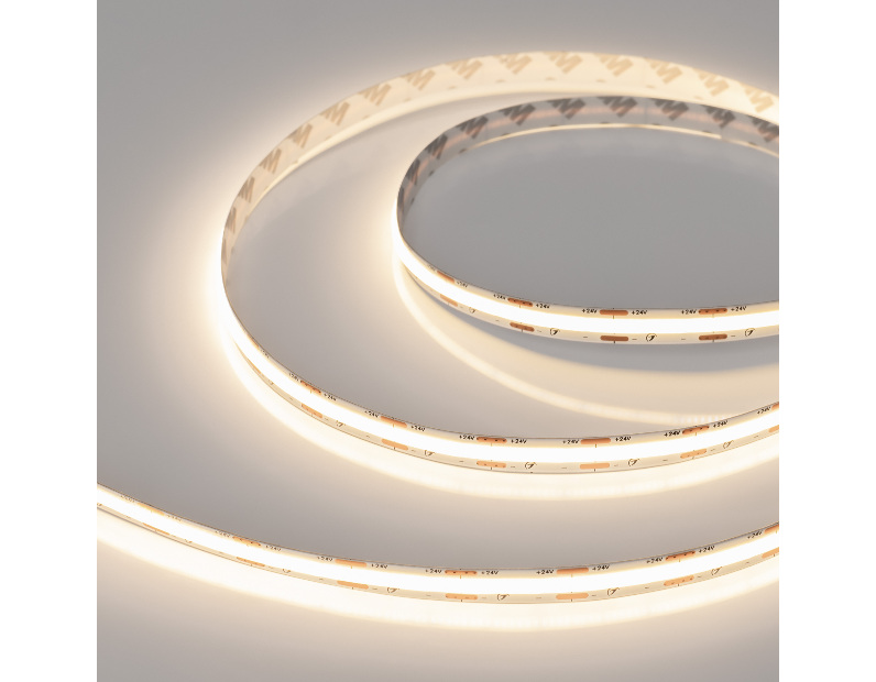 Лента COB-X560-10mm 24V Warm3000 (9.6 W/m, IP20, 10m) (Arlight, 5 лет)