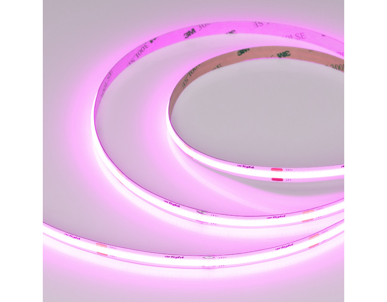Лента COB-X480-8mm 24V Magenta (8 W/m, IP20, 5m) (Arlight, -)