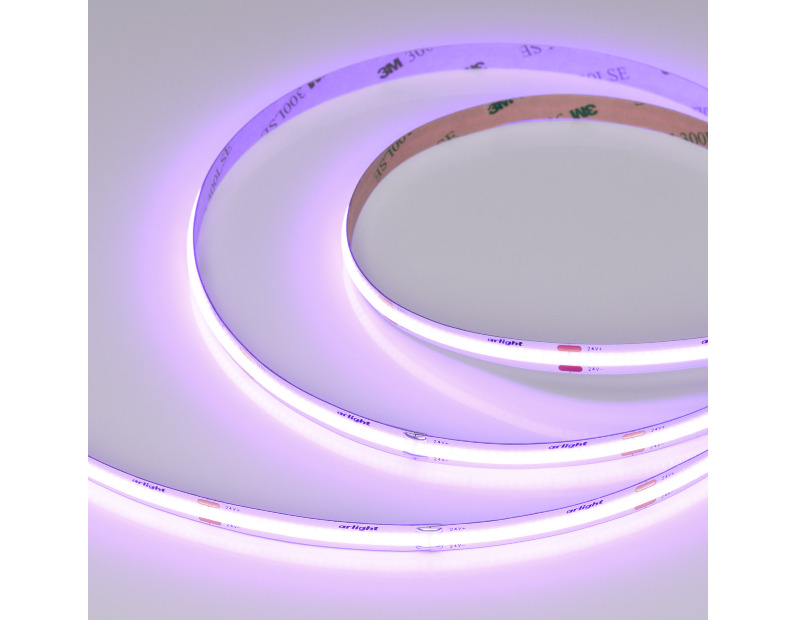 Лента COB-X480-8mm 24V Violet (8 W/m, IP20, 5m) (Arlight, -)