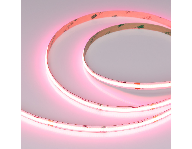 Лента COB-X480-8mm 24V Pink (8 W/m, IP20, 5m) (Arlight, -)