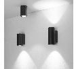 Светильник LGD-FORMA-WALL-TWIN-R90-2x12W Warm2700 (GR, 44 deg, 230V) (Arlight, IP54 Металл, 3 года)
