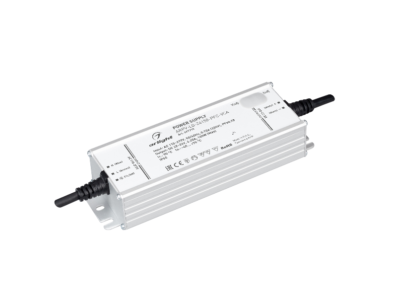 Блок питания ARPV-LG-24150-PFC-VCA (22-26V, 6.25A, 150W) (Arlight, IP65 Металл, 5 лет)