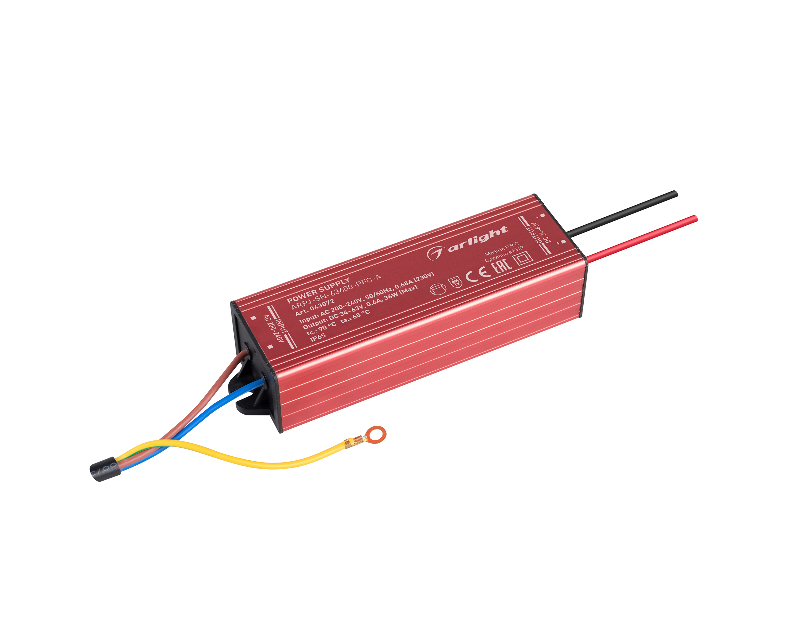 Блок питания ARPJ-SN-63600-PFC-A (36W, 34-63V, 600mA) (Arlight, IP65 Металл, 3 года)