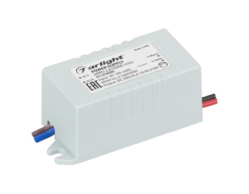 Блок питания ARPJ-LA10350-mini (3.5W, 350mA) (Arlight, IP20 Пластик, 2 года)