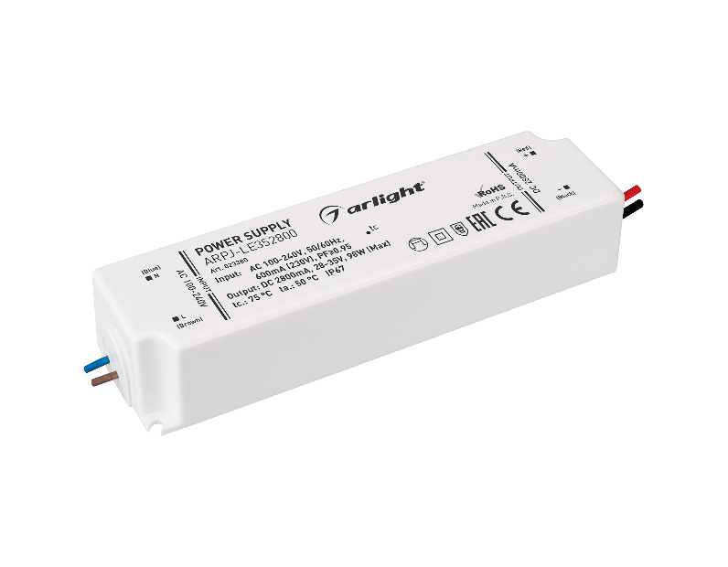 Блок питания ARPJ-LE352800 (98W, 2800mA, PFC) (Arlight, IP67 Пластик, 3 года)