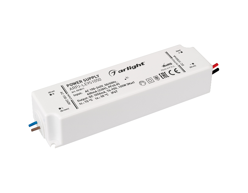 Блок питания ARPJ-LE951050 (100W, 1050mA, PFC) (Arlight, IP67 Пластик, 3 года)