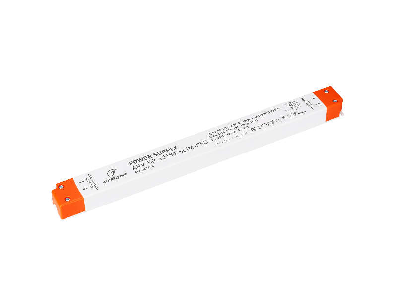 Блок питания ARV-SP-12180-SLIM-PFC (12V, 15A, 180W) (Arlight, IP20 Пластик, 5 лет)