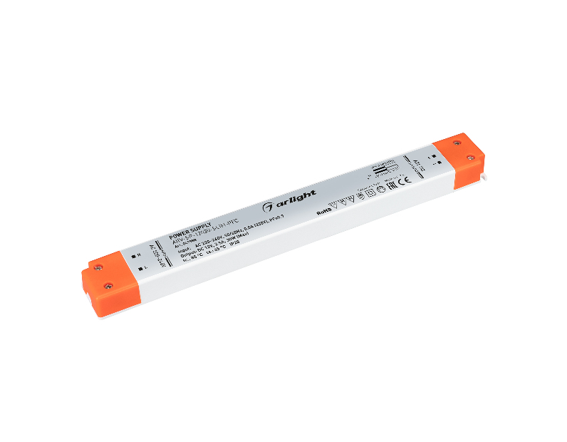 Блок питания ARV-SP-12030-SLIM-PFC (12V, 2.5A, 30W) (Arlight, IP20 Пластик, 5 лет)
