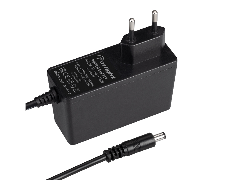 Блок питания ARDV-SP-60-12BW (12V, 5A, 60W) (Arlight, Адаптер, 5 лет)