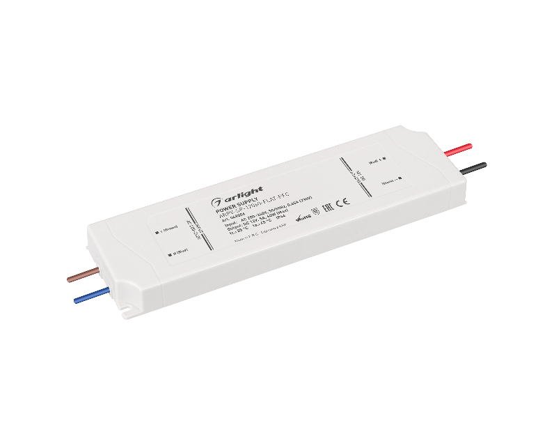 Блок питания ARPV-SP-12060-FLAT-PFC (12V, 5A, 60W) (Arlight, IP44 Пластик, 5 лет)