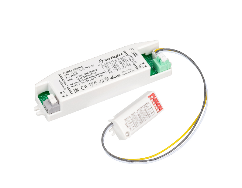 Блок питания SPV-42300-SDE-PFC (19W, 28-42V, 300mA, 5.8GHz) (Arlight, IP20 Пластик, 5 лет)