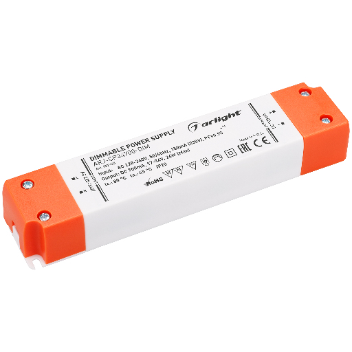 Блок питания ARJ-SP34700-DIM (24W, 700mA, PFC, Triac) (Arlight, IP20 Пластик, 3 года) 022438