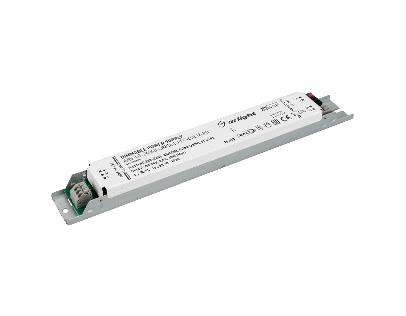 Блок питания ARV-LG-24060-LINEAR-PFC-DALI2-PD (24V, 2.5A, 60W) (Arlight, IP20 Металл, 5 лет)