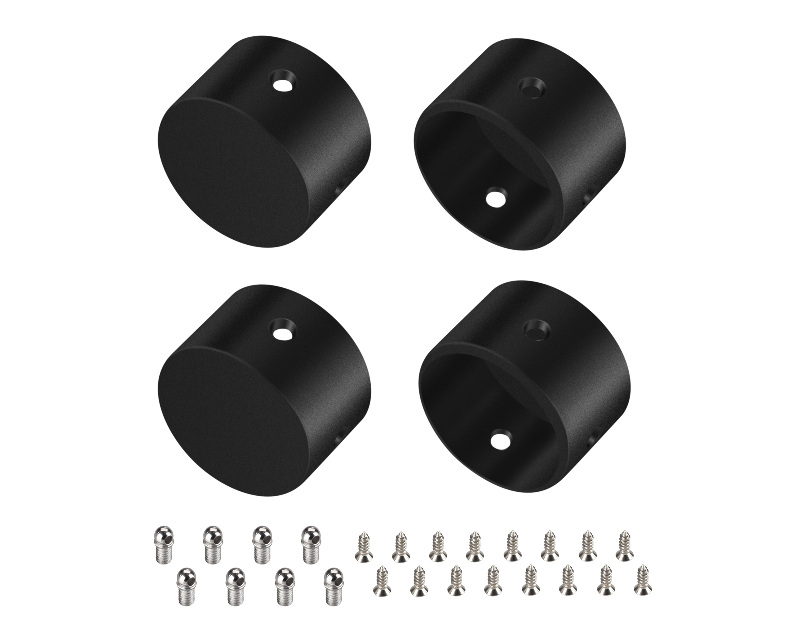 Заглушка WPH-FLEX-D22-360deg BLACK ALU глухая (Arlight, Металл)