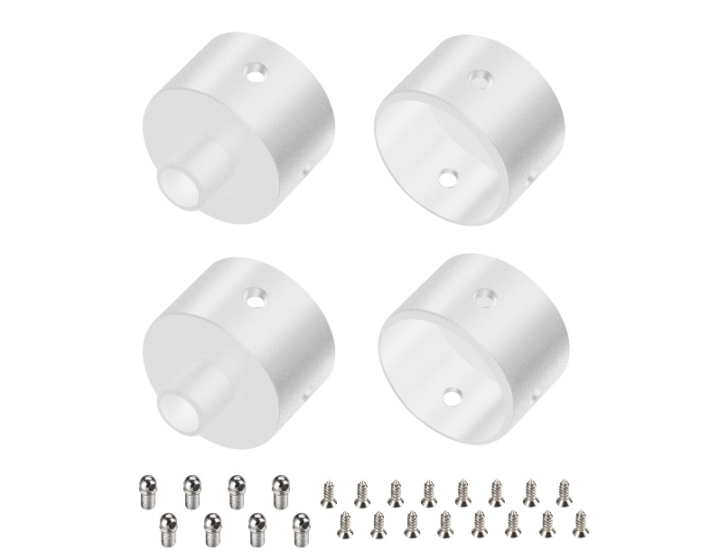 Заглушка WPH-FLEX-D22-360deg WHITE ALU с отверстием (Arlight, Металл)