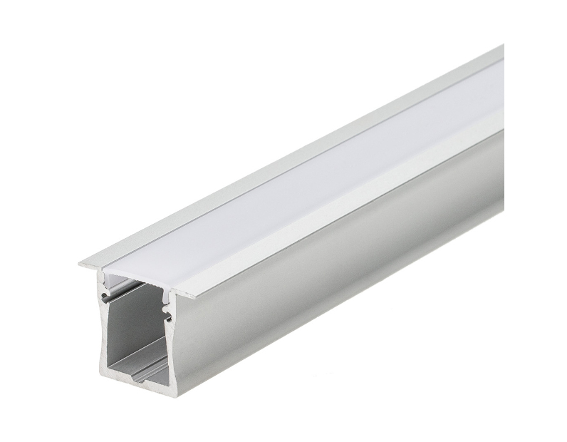 Профиль с экраном ALU-WIDE-F-H28-2000 ANOD+FROST (Arlight, Алюминий)