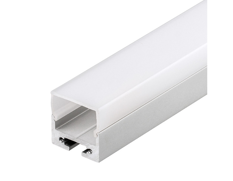 Профиль с экраном SL-LINE-2011-2500 ANOD+OPAL Square (Arlight, Алюминий)