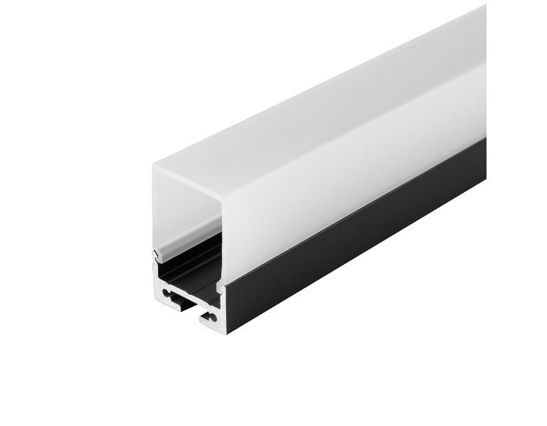Профиль с экраном SL-LINE-2011M-2500 BLACK+OPAL RCT (Arlight, Алюминий)
