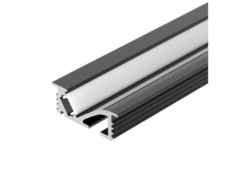 Профиль SL-BEVEL-W21-F-2000 ANOD BLACK (Arlight, Алюминий)