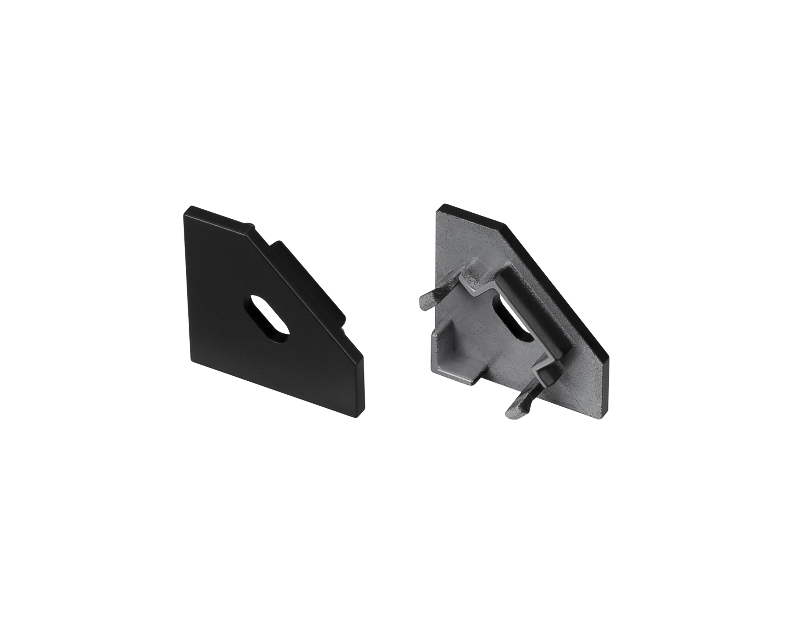 Заглушка SL-KANT-H18 FLAT BLACK с отверстием (Arlight, Пластик)