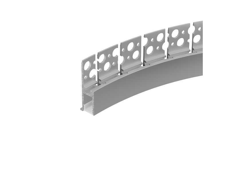 Профиль WALL-FANTOM-BENT-W10-SIDE-2000 ANOD (Arlight, Алюминий)