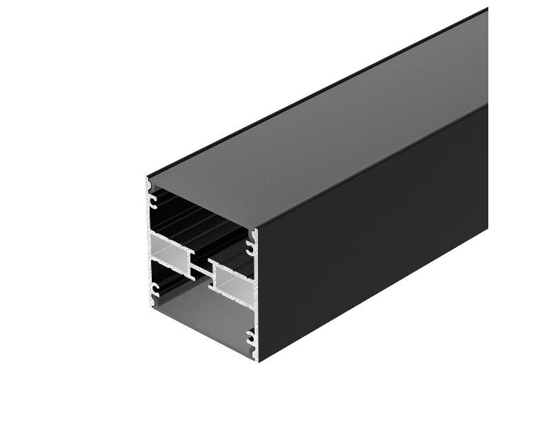 Профиль LINE-5050-DUAL-2000 ANOD BLACK (Arlight, Алюминий)