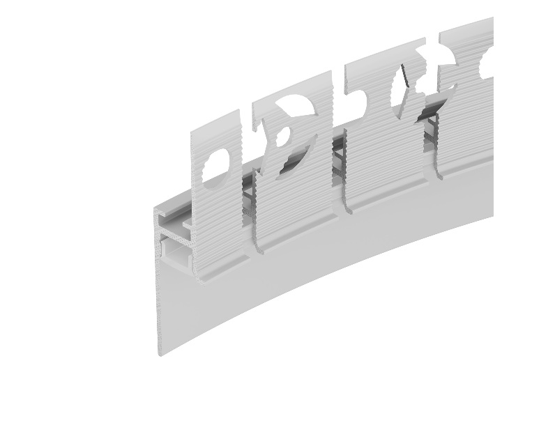 Профиль PLINTUS-FANTOM-BENT-H20-SIDE-2000 WHITE (Arlight, Алюминий)