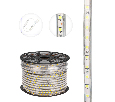 Лента светодиодная 220В, SMD5050, 14,4Вт/м, 60 LED/м, Холодный белый, 13х8мм, 100м, с кабелем питания, IP67 NEON-NIGHT