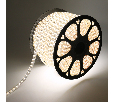 Лента светодиодная 220В, SMD5050, 14,4Вт/м, 60 LED/м, Холодный белый, 13х8мм, 100м, с кабелем питания, IP67 NEON-NIGHT