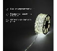 Лента светодиодная 220В, SMD3014, 19,2Вт/м, 240 LED/м, Холодный белый, 6,5х15мм, 100м, с кабелем питания, IP67 NEON-NIGHT
