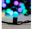 Гирлянда светодиодная Мультишарики ?17,5мм 10м 100 LED RGB черный ПВХ IP65 медленная смена цвета 230В нужен блок 303-500 NEON-NIGHT
