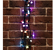 Гирлянда светодиодная Мультишарики ?17,5мм 10м 100 LED RGB черный ПВХ IP65 медленная смена цвета 230В нужен блок 303-500 NEON-NIGHT