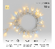 Гирлянда светодиодная Нить 10м 200 LED ТЕПЛЫЙ БЕЛЫЙ прозрачный ПВХ IP65 эффект мерцания 24В соединяется NEON-NIGHT нужен трансформатор 531-100/531-311/531-312
