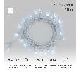 Гирлянда светодиодная Нить 10м 200 LED БЕЛЫЙ прозрачный ПВХ IP65 эффект мерцания 24В соединяется NEON-NIGHT нужен трансформатор 531-100/531-311/531-312