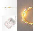 Гирлянда Роса 20м, 200LED, теплый белый, IP44, на батарейках 3хАА, с пультом 8 режимов NEON-NIGHT
