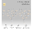 Гирлянда светодиодная Бахрома (Айсикл) 4,8х0,6м 176 LED ТЕПЛЫЙ БЕЛЫЙ прозрачный ПВХ IP65 эффект мерцания 230 нужен блок 303-500-1 NEON-NIGHT